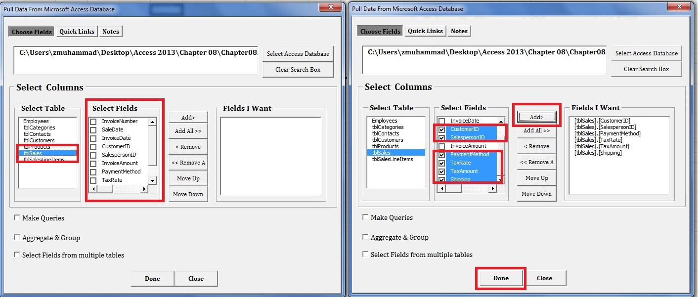 Pull data from Closed Access Database