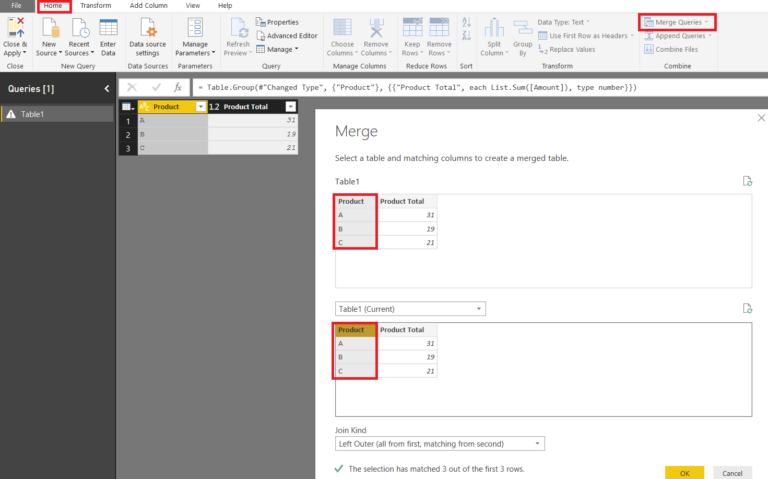 Sumif Power Query